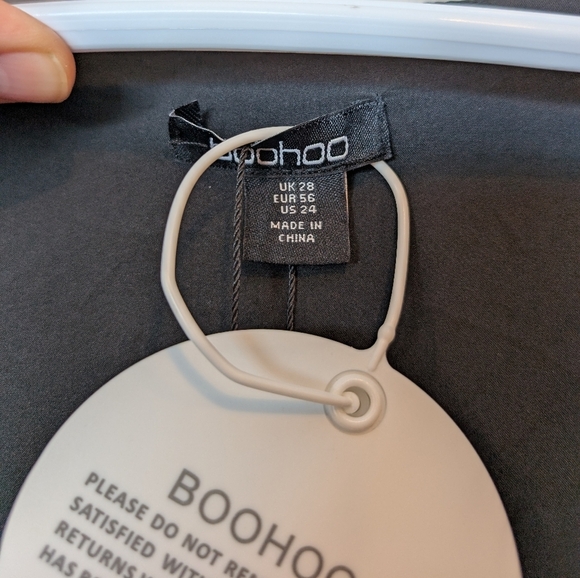 NWT Plus Black Pleated Long Sleeve Ruffle Detail Maxi Dress Size 28 Women - Picture 5 of 16